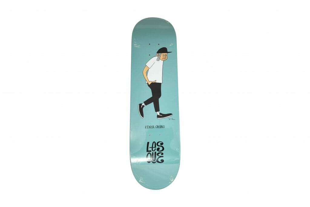 Yusuke Hanai x Lesque "Kenya Okuno" skateboard. 2020. Image © by Nonsuch Editions.