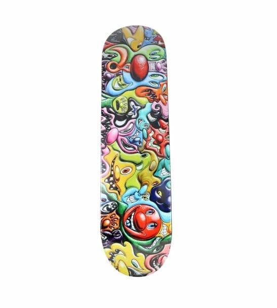 Kenny Scharf "Untitled" Wood Skateboard. 2011. Image © Nonsuch Editions.