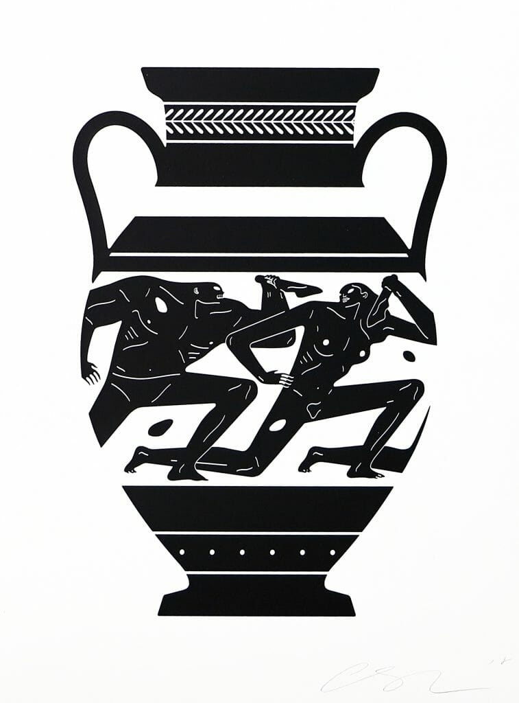 Cleon Peterson "End Of Empire Amphora" screenprint. 2018. Image © by Nonsuch Editions.